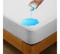 Bedecor Waterproof Mattress Protector European King, Terry Cotton Mattress Cover Extra Deep Pocket Anti-mite - 160x200cm