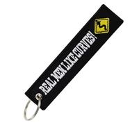 BedEuu 1 Pc Wholesale Aviation Keychain Do Not Pull Danger Remove Before Flight Both Sides Embroidery Car Key Pendant Tag Accessories(Design 10)