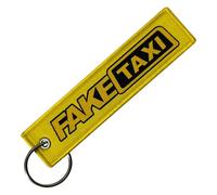 BedEuu 1PC 3PCS Sale Fake Taxi Both Sides Embroidery Yellow Tag Key Chain Motorcycle Car Backpack Keychain Gifts Wholesale(Style2 1pc)