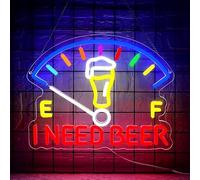 BedEuu I Need Beer LED Neon Sign for Wall, Dimmable Bar Light for Man Cave, Restaurant Party Decor, Christmas Birthday Gift,USB