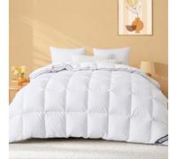 BedFabtasy Luxury Feathers Down Duvet King Size Duvet 15 Tog, Extra Heavyweight, Gusseted, Breathable 100% Cotton Cover & Down Proof Fabric, Hotel Quality King Quilt, Machine Washable