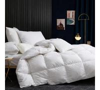 BedFabtasy Luxury King Size Duvet 9 Tog Goose Feathers Down Duvet｜600TC Breathable 100% Cotton Cover & Down Proof Fabric｜Hotel Quality King Quilt with 8 Corner Tabs｜All Season & Machine Washable