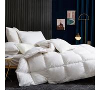 BedFabtasy Luxury Single Duvet 4.5 Tog Goose Feathers Down Summer Duvet|100% Organic Cotton Cover & Down Proof Fabric|Hotel Quality Single Quilt with 8 Corner Tabs|Machine Washable