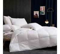 BedFabtasy Luxury Super King Duvet 4.5 Tog Goose Feathers Down Summer Duvet｜600TC Breathable 100% Cotton Cover Down Proof Fabric｜Hotel Quality Super King Quilt with 8 Corner Tabs｜Machine Washable