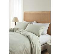Bedfolk Pure Cotton Relaxed Duvet Cover Light Green