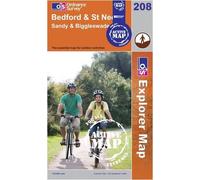Bedford and St Neots, Sandy and Biggleswade: Sheet 208 (OS Explorer Map Active)