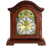 Bedford Clock Collection Redwood Mantel Clock with Chimes