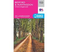 Landranger 153 Bedford, Huntingdon, St Neots & Biggleswade Map With Digital Version - Pink, Pink One Size
