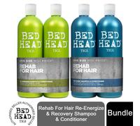 BedHead by Tigi Urban Antidotes Re-Energise & Recovery Shamp-Cond, 4 X 750 ml