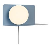 Nordlux Lilibeth Indoor Wall Light Blue Metal E14 Shelf - Bedroom, Bedside, Living Room Plug in or Mains Powered, IP20