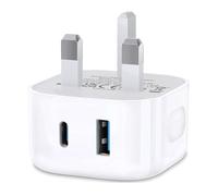 Bediaca USB C Fast Charger Plug,Dual Port Micro USB Plug Type C Wall Power Adapter UK Compatible with iPhone 16/15/15 Pro Max 14/14 Pro/14 Pro Max/13/13 Pro/13 Pro Max/12/12 Pro Max/11 Pro/iPad