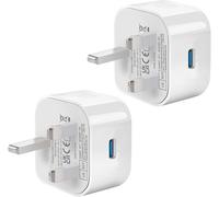Bediaca USB C Plug 2Pack Fast Charger Plug Compatible with iPhone 16/16 Plus/16 Pro/16 Pro Max,iPhone15/14/13/12/11/Plus/Pro Max,iPad,Quick USBC Power Adapter UK Wall Charge Plug Type C Charging Plug