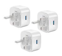 Bediaca USB C Plug Fast Charge Compatible with iPhone 16e 16 Plus 16 Pro Max 15 14 13 12 11/Watch/New iPad 8 9 10 11th,3 Pack Type C Charger Plug USBC Port Charging Wall Plug Adaptor UK