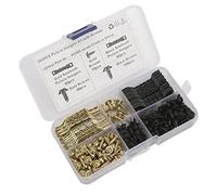 Bediffer 100pcs Durable Double Hole Sawtooth Picture Hangers Kit for Hanging Photo Frames and Clocks in RVs and Ships