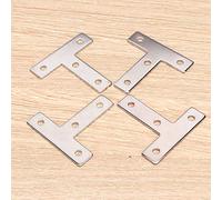 Bediffer 10Pcs Aluminium Profiles Connection Plate Durable L Type T Type Cross- Fasteners for 2020 Aluminum Extrusion Assembly Brackets Carbon Steel (20T Board)