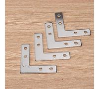 Bediffer 10Pcs Aluminium Profiles Connection Plate Durable L Type T Type Cross- Fasteners for 2020 Aluminum Extrusion Assembly Brackets Carbon Steel (20L Board)