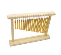 Bediffer 20 Bars Percussion Chimes with Wood Stand for Musical Learning and Fun for Children