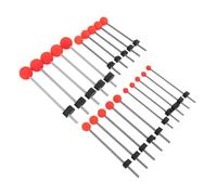 Bediffer 20PCS Red Ball Spring Rod Tips High Strength for Ice Fishing Equipment Ideal for Rivers and Lakes Made of Stainless Steel and EVA