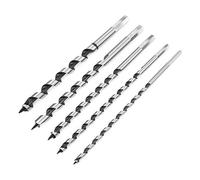 Bediffer 5Pcs Handle Auger Drill Bit Set for Fast Cutting Woodworking, Durable Carbon Steel, 6-14mm