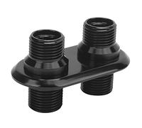 Bediffer A/C Bulkhead Interface, Durable Modification Replacement for Ford Vehicles, 2-Port Air Conditioning Solution for Classic Cars, 6061-T6 Aluminum,1 Unit (Black)