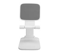 Bediffer Adjustable Foldable Desktop Phone Holder for 4.7-7in Phones & 6.7-10.5in, Gravity Sensor Design for Online Meeting & Home Office, ABS+Zinc Alloy Material (Plastic white)