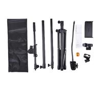 Bediffer Adjustable Microphone Stand with Boom Arm and Phone Holder for Streaming Live Performances Black Iron 70 to 177 Cm