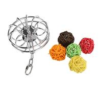 Bediffer Bird Chewing Toy for Parrots with Stainless Steel