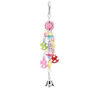 Bediffer Bird Hanging Toy, Colorful Chew Bell for Parrots | Plastic construction, eye-catching design, easy to hang, fun chewing experience