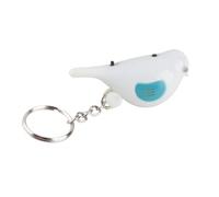 Bediffer Bird LED Whistle Key Finder Intelligent Voice Control Keychain for Easy Finding Keys and Items Made of Durable Material (White)