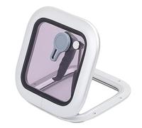 Bediffer Boat Hatch Window 211 X 211mm Grey Square Push Out Porthole Skylights With Stainless Steel Support Rod for Yachets RV