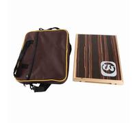 Bediffer Cajon Box Drum with Internal Strings and Storage Bag for Rhythm Practice Beautiful Ebony and Birch Wood 9.3x11.8in