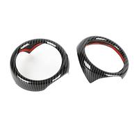 Bediffer Car Air Vent Ring Cover Scratch Resistant Decorative Trim for R54 2007-2013, Clubvan R55 2006-2013, R56 Three-door Hatchback 2006- for Car Interior Accessories Carbon 2PCS