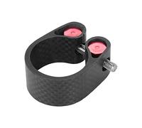 Bediffer Carbon Fiber Seat Post Clamp Durable Adjustable Locking Clamps for Road and Mountain Bikes 30.2mm/34.9mm Black (Suitable for 27.2mm)