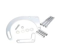 Bediffer Chrome Alternator Bracket Low Mount for 350 Short Water Pump, Durable Aluminum, Complete Kit, Fits 265-400 Engines