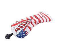 Bediffer Club Head Cover American Flag Stylish Protector for Driver and Putter PU Fabric 13cm X 29cm