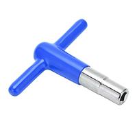 Bediffer Drum T Shaped Wrench with Silicone Handle for Easy Tuning and Repairing Music Instruments, Durable Zine-alloy Material, Compact Size (Blue)