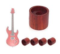 Bediffer Electric Guitar Bass 4pcs Maple Wood Effect Pedal Control Amplifier Knobs for Changing Look, Fits Shaft Pots for Music Enthusiasts, Wood Color