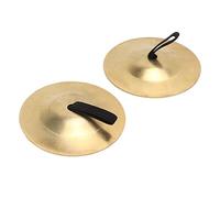 Bediffer Finger Cymbals Pure Copper Wear Resistant Easy Grip Bell for Dance Parties and Holidays 2 Pcs (Gold)