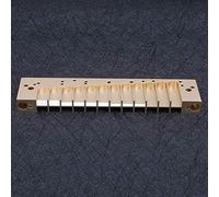 Bediffer Harmonica Comb 12-Hole Durable Metal Gold for 270D LA12 TOOTS Reed Plate Replacement (Gold)
