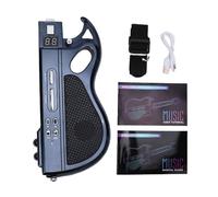 Bediffer Kids Electric Guitar Foldable LED Light Up 7 Sounds BT Rechargeable for Music Enthusiasts ABS Material (Black)