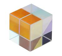 Bediffer Optical Glass Prism Six Sided Colorful Cube for Teaching and Research 100% K9 Clear Reflection Decoration (2 * 2 * 2cm)
