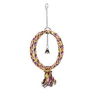 Bediffer Parakeet Ring Toy Natural Cotton Rope | Durable, Non-, Ideal for cages, Colorful design, Soft foothold