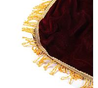 Bediffer Pleuche Decorated Piano Keyboard Cover for Electronic Keyboard Piano, Anti Dust Protection for 88/61 Key, Burgundy/Violet, Fringed Design, Soft Material, Ideal for Enthusiasts (61key)