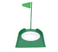 Bediffer Putting Cup Portable Plastic Training Aid for Indoor Office Home Use, 13x18cm Green Putter Plate, Improve Your Skills