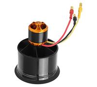 Bediffer QXMotor 50mm EDF 12 Blades Ducted Fan High Efficiency Brushless Motor Set for RC Airplane, Long Service Life, Black (CW)