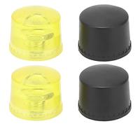 Bediffer Rubber Striking Head Set, Durable and Lightweight Mallet Accessories for Gentle Impact, Yellow and Black Color, 2 Units (25mm/0.98in)