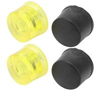 Bediffer Rubber Striking Head Set, Durable and Lightweight Mallet Accessories for Gentle Impact, Yellow and Black Color, 2 Units (Φ40mm)