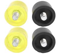 Bediffer Rubber Striking Head Set, Durable and Lightweight Mallet Accessories for Gentle Impact, Yellow and Black Color, 2 Units (Φ35mm)