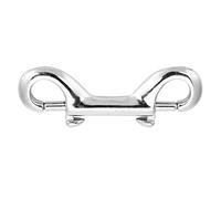Bediffer Silver Stainless Steel Double Ended Snap Hook Durable Clip for Scuba Diving 2.5in to 4.5in Sizes (100mm)