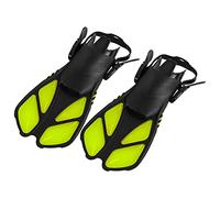 Bediffer Snorkel Fins Adjustable Long Diving Flippers Soft TPR for Comfortable Swimming Divers 2Pc Green (XL)